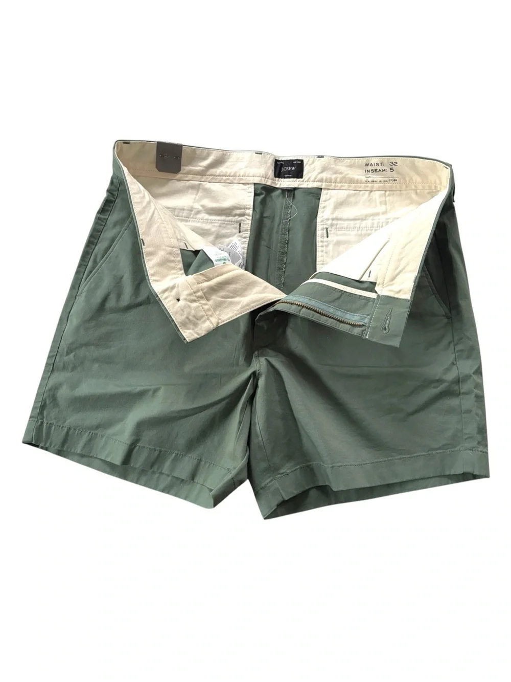 J. Crew Re-Imagined 5” stretch chino men’s shorts lot of 3 green,blue,stone| W32